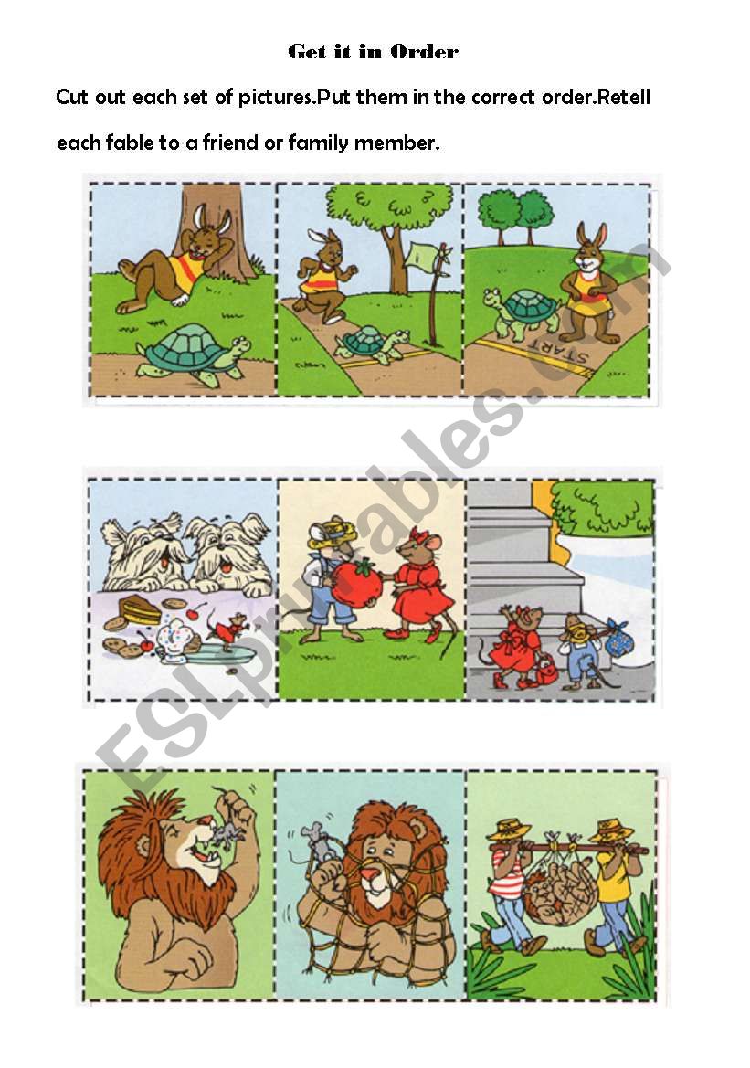 AesopÂ´s Fables worksheet
