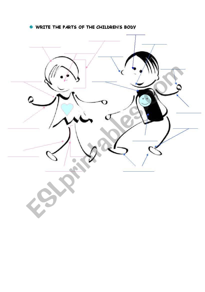 body parts worksheet