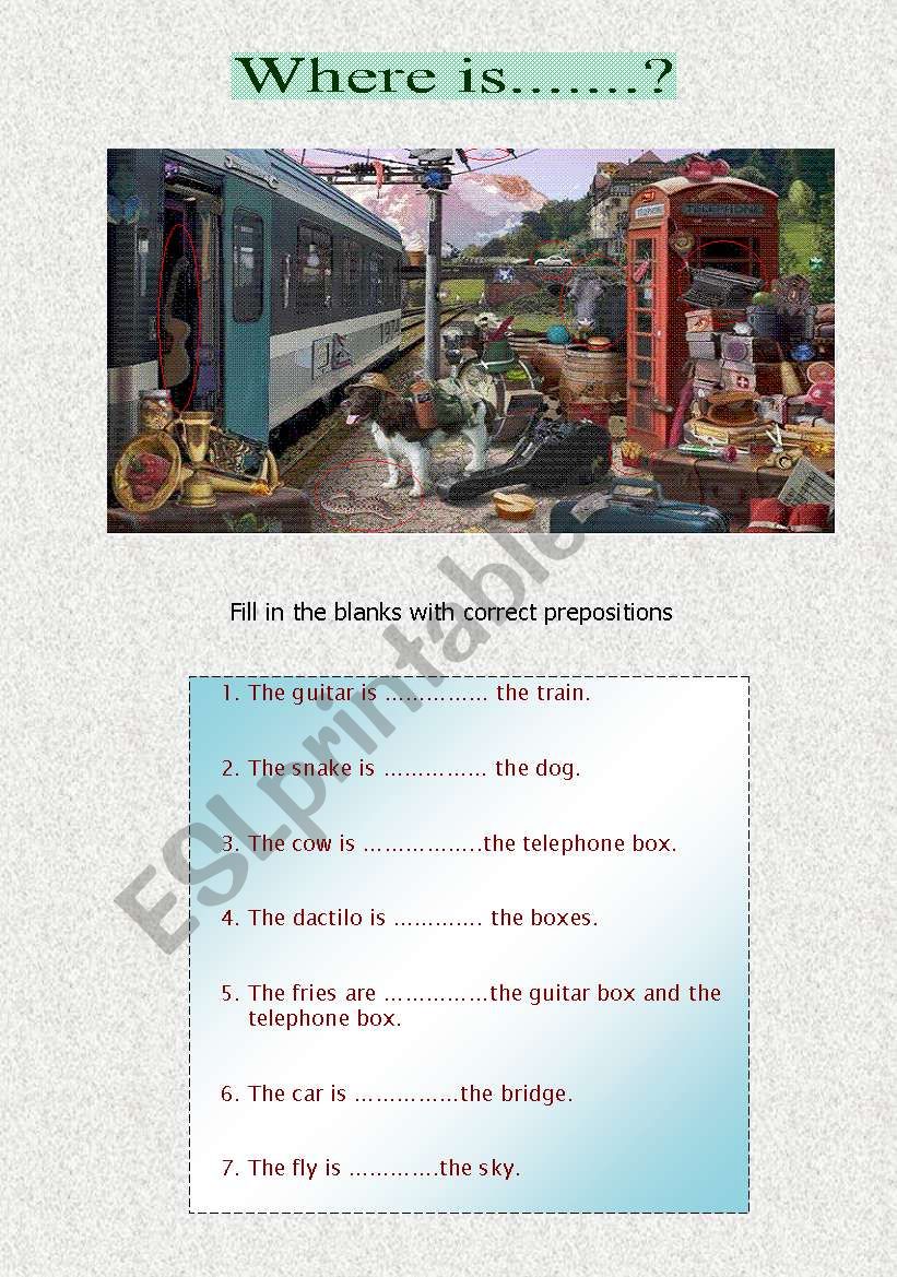 Where is? worksheet