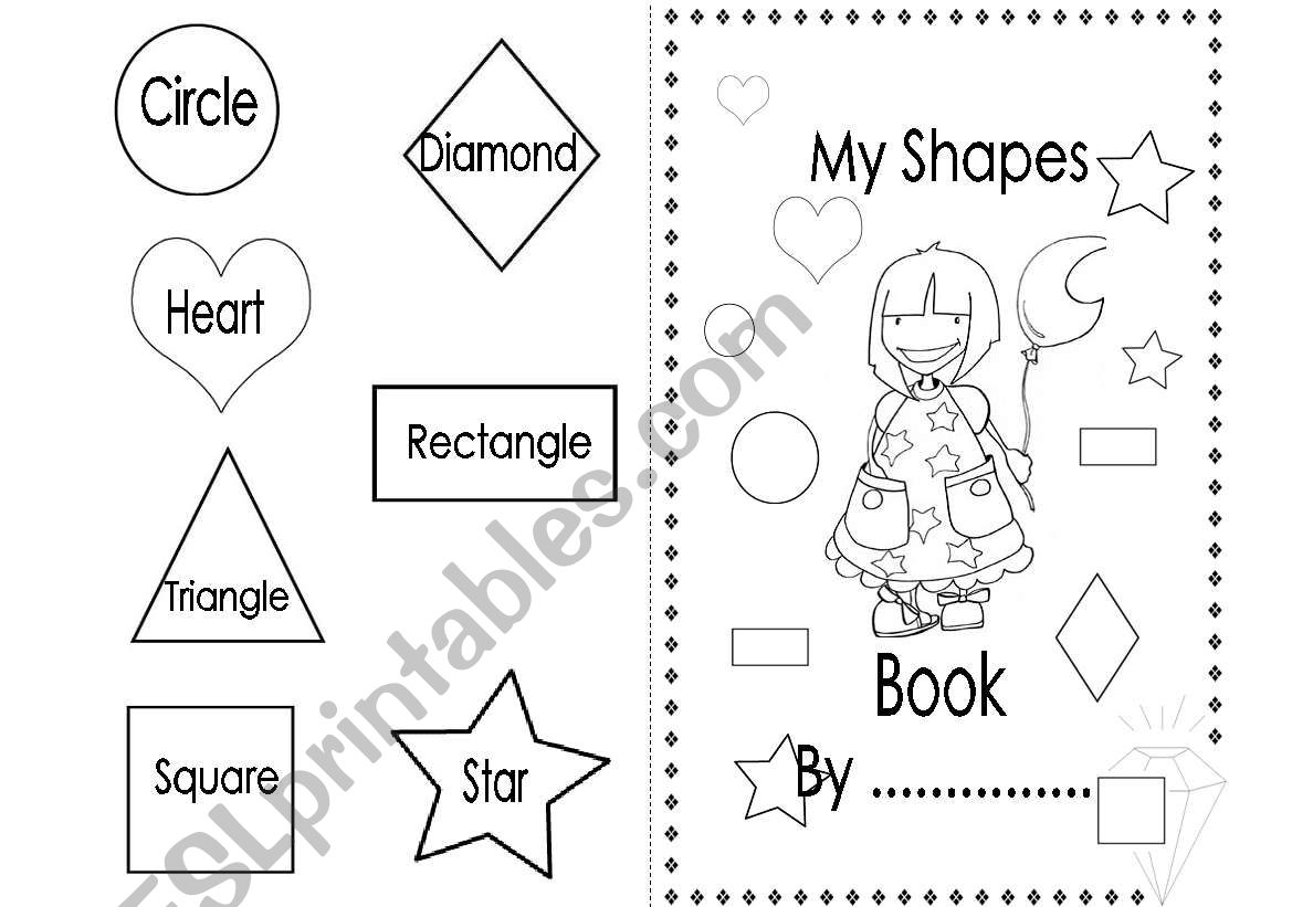 My Shapes Book (Girls) worksheet