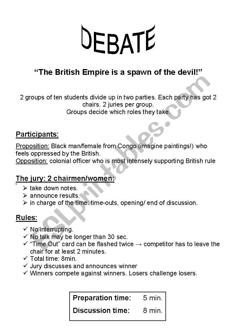 Hot chair disccussion - British Empire