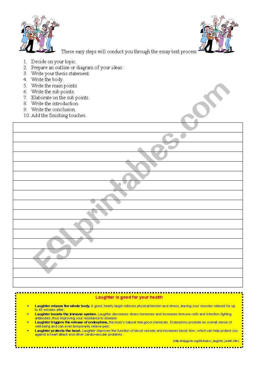 How to write an essay! worksheet