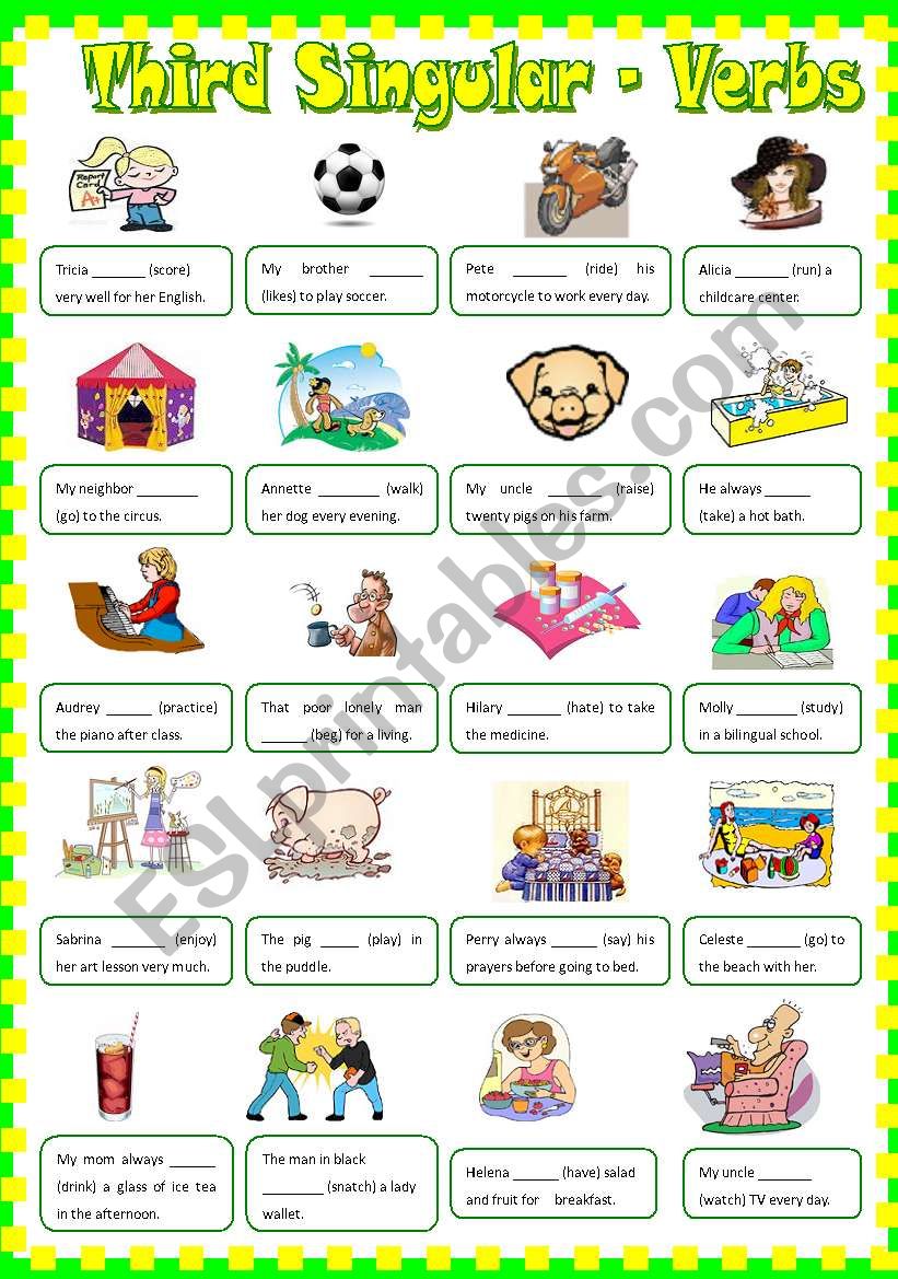 Present Simple - Third Singular Verbs 