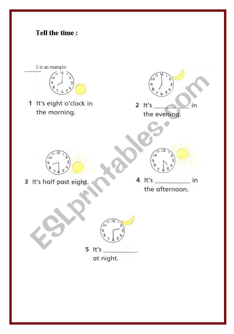 time worksheet