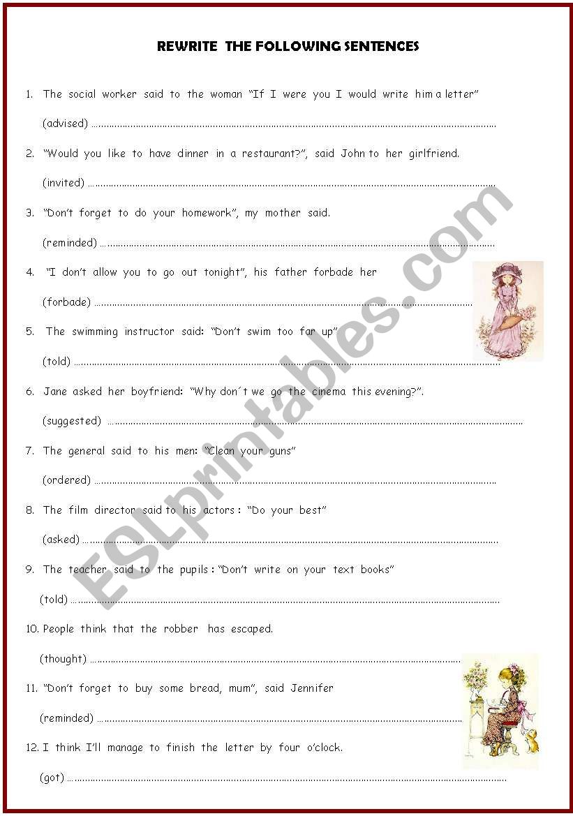 Mixed grammar worksheet