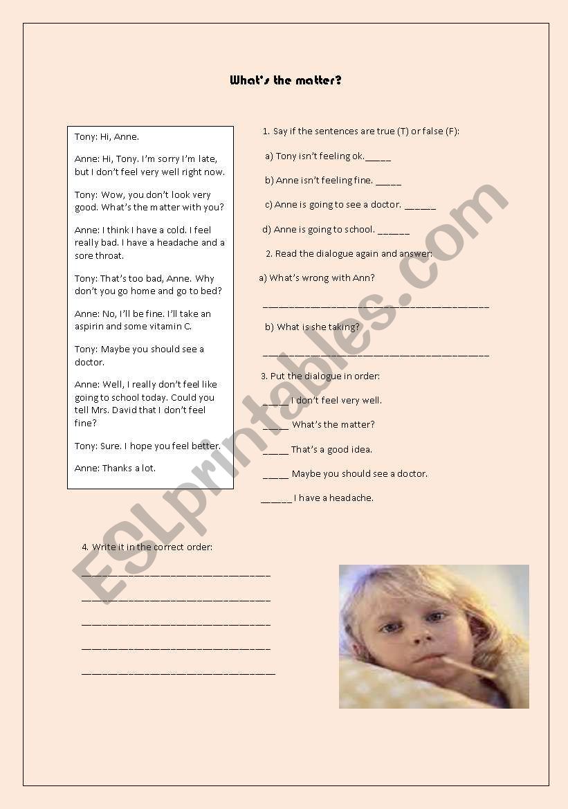 Whats the matter worksheet