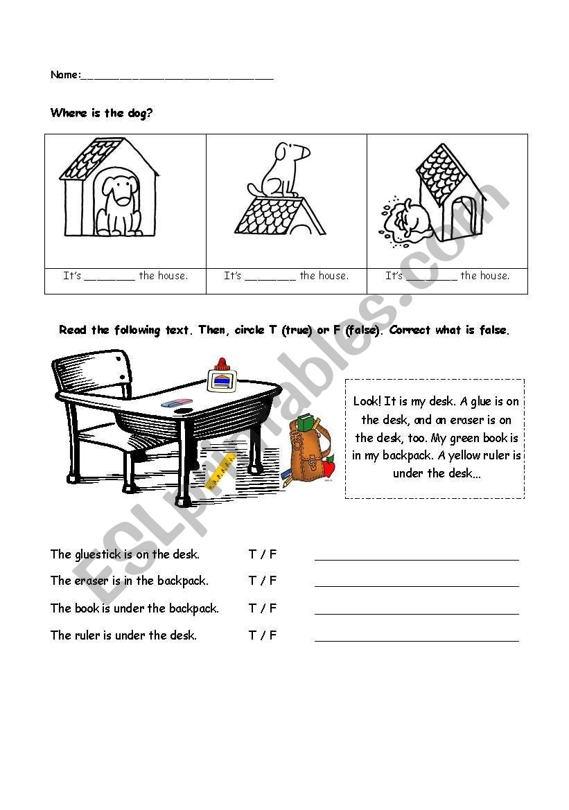 In-on-under worksheet