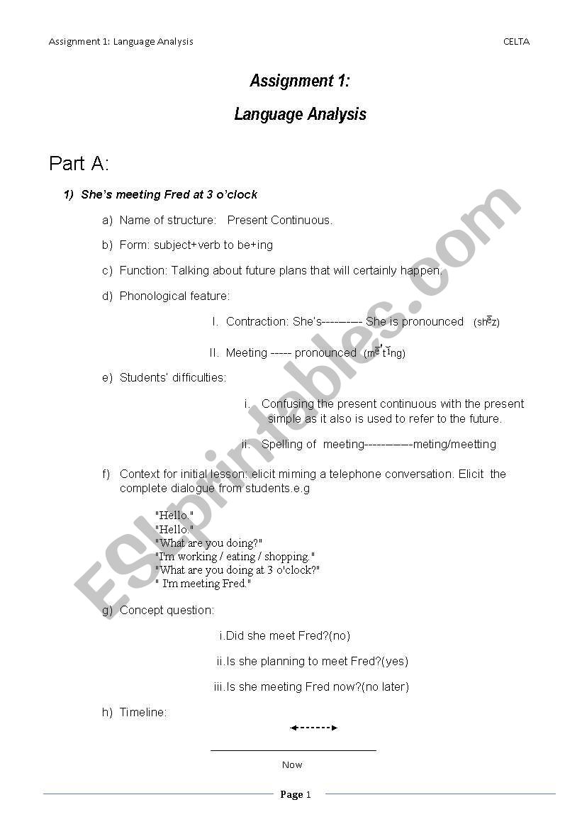 assignment1 language analysis worksheet