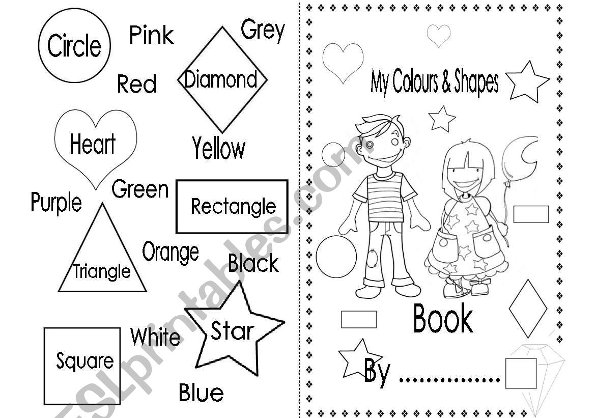 My Colours and Shapes Book worksheet