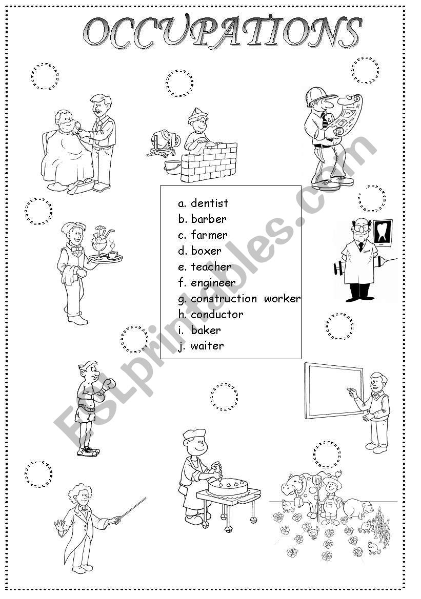 occupation worksheet