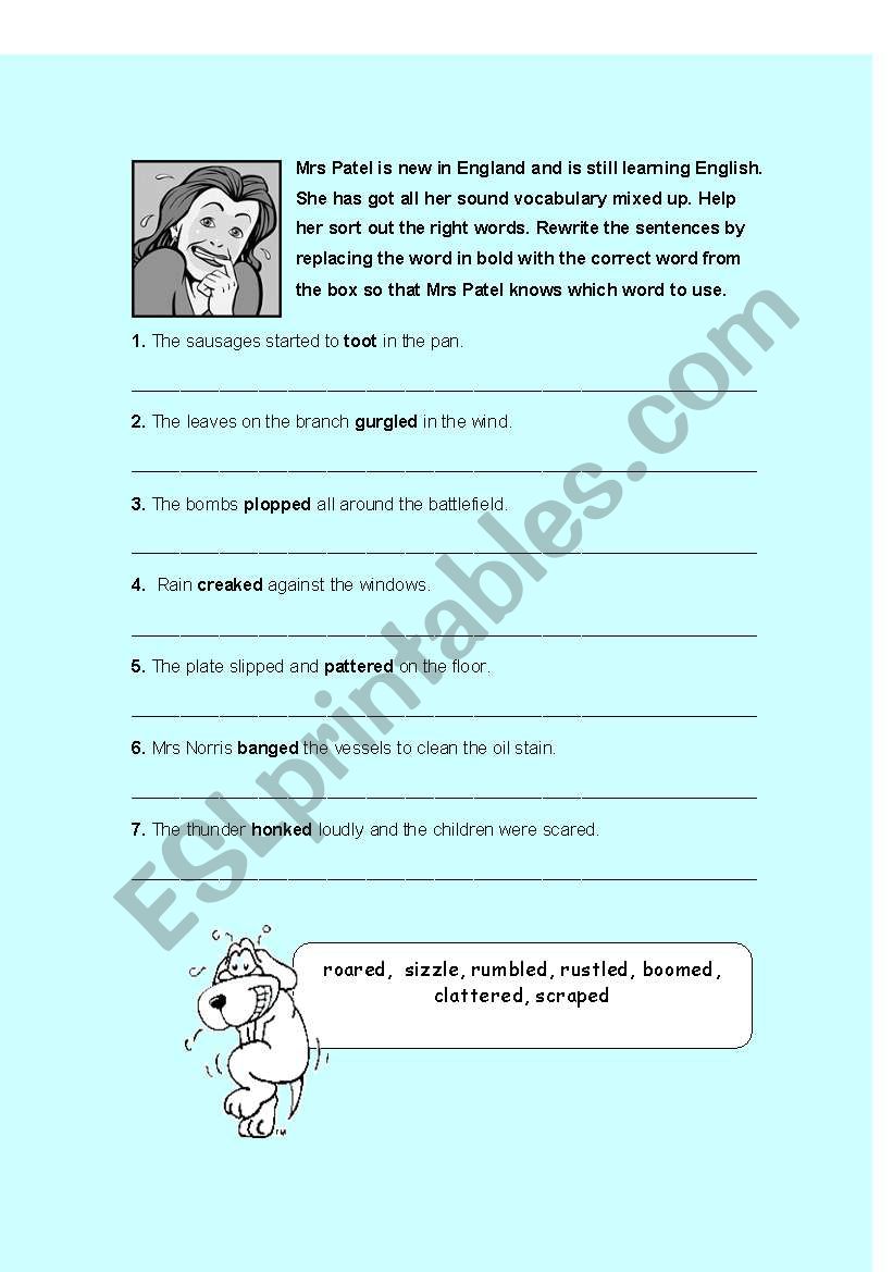 SOUND WORDS worksheet