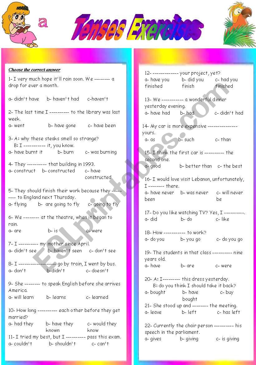 examin yr grammar quickly worksheet