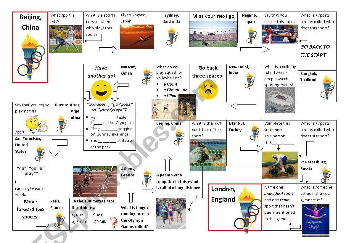 Olympic Games Vocabulary worksheet
