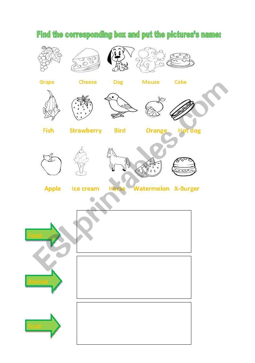 Find the words worksheet