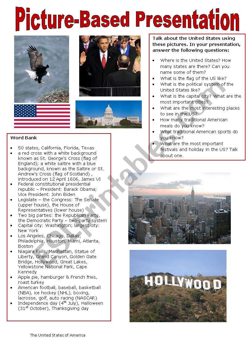 Picture-based Presentation - The United States