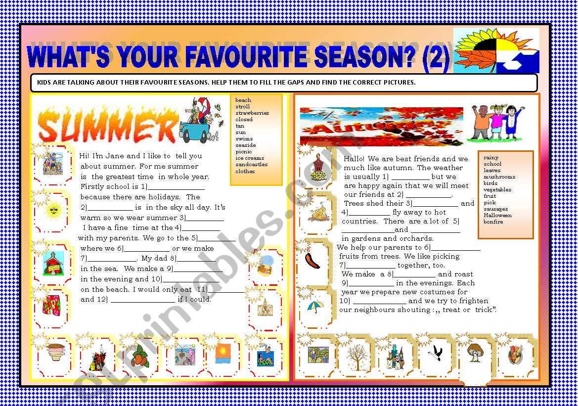 WHAIS YOUR FAVOURITE SEASONS? PART2