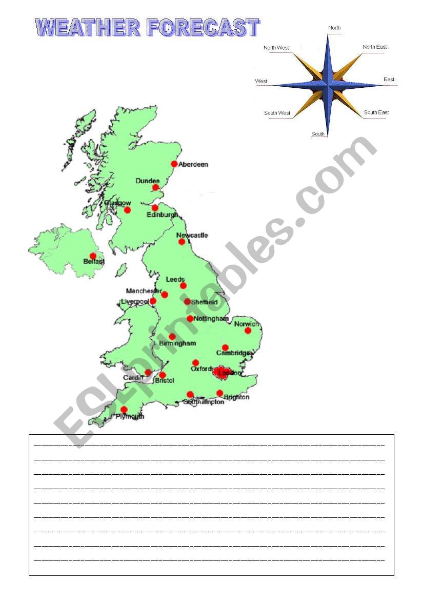 weather forecast worksheet