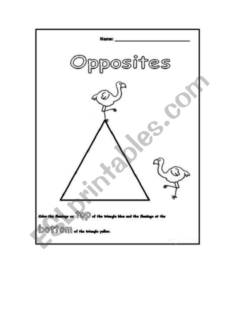 opposites worksheet