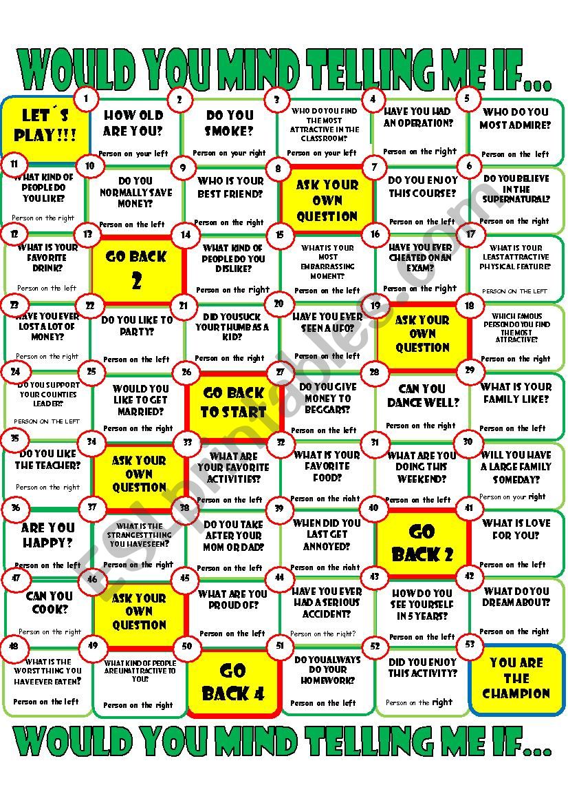 indirect or embedded question board game