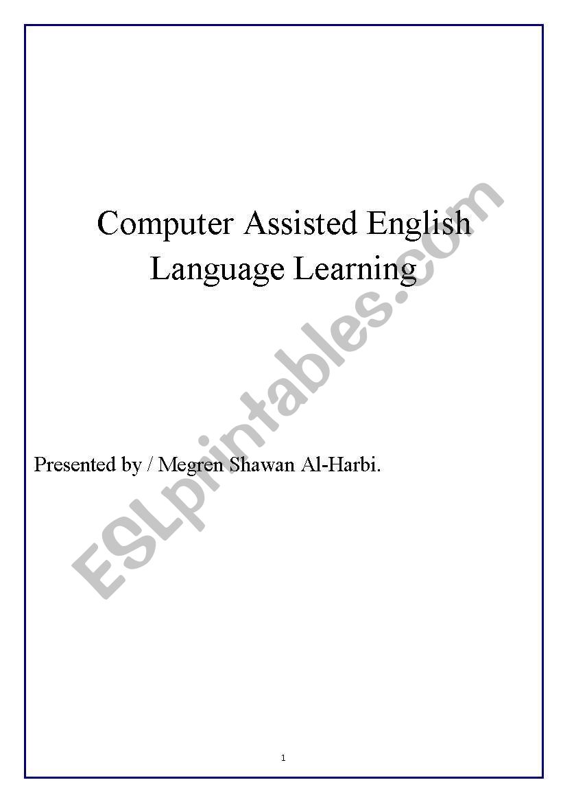 computer asistant english langauge learning 