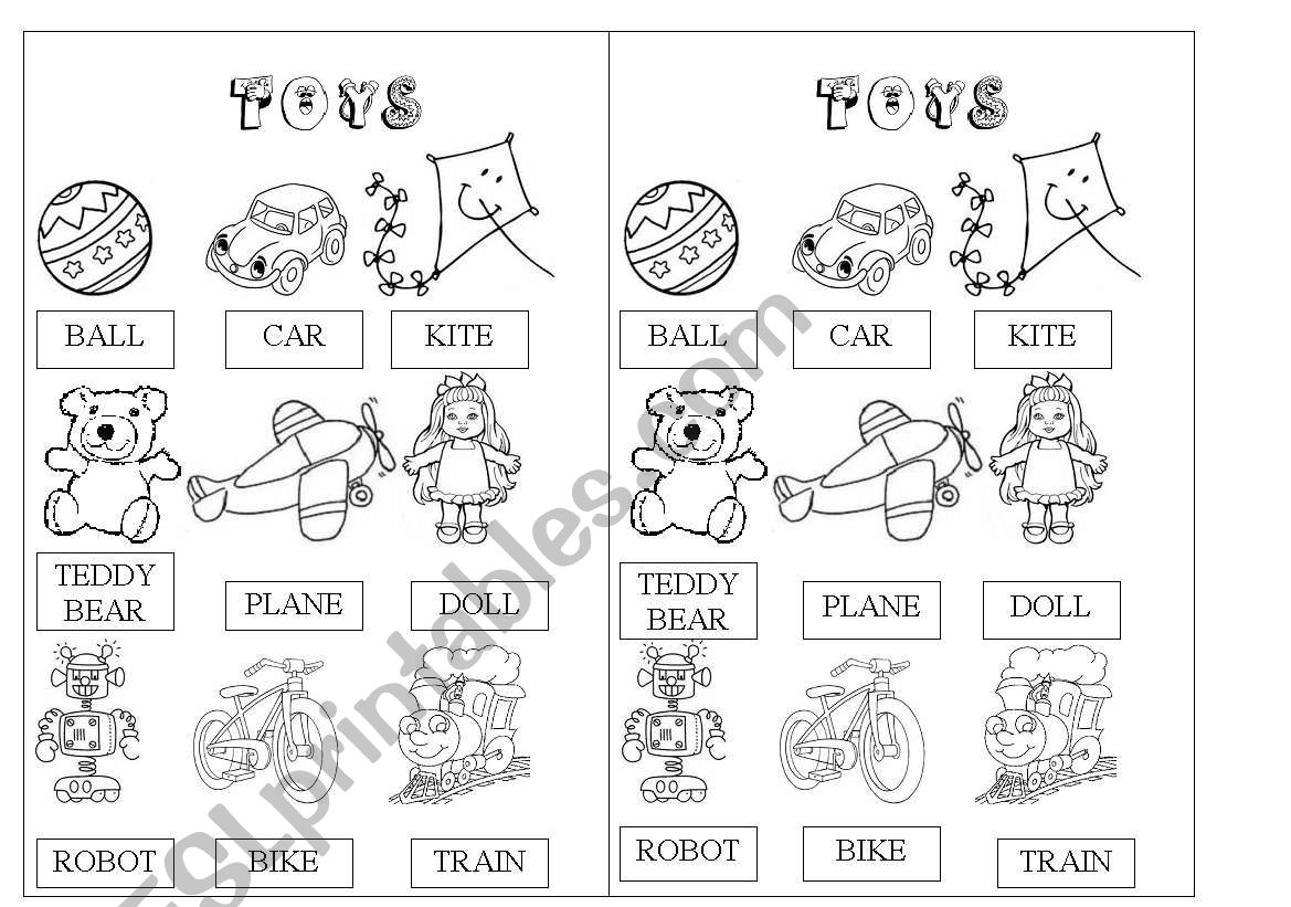 Toys pictionary worksheet
