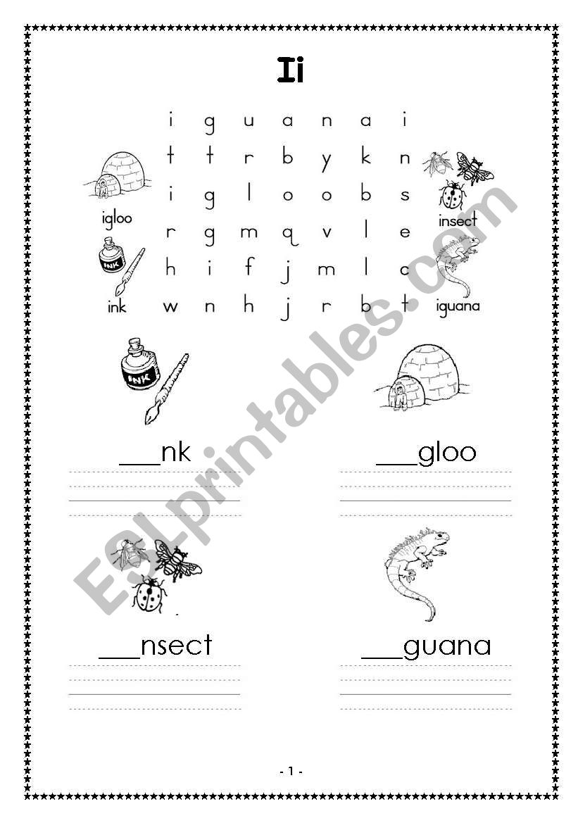 i wordsearch worksheet