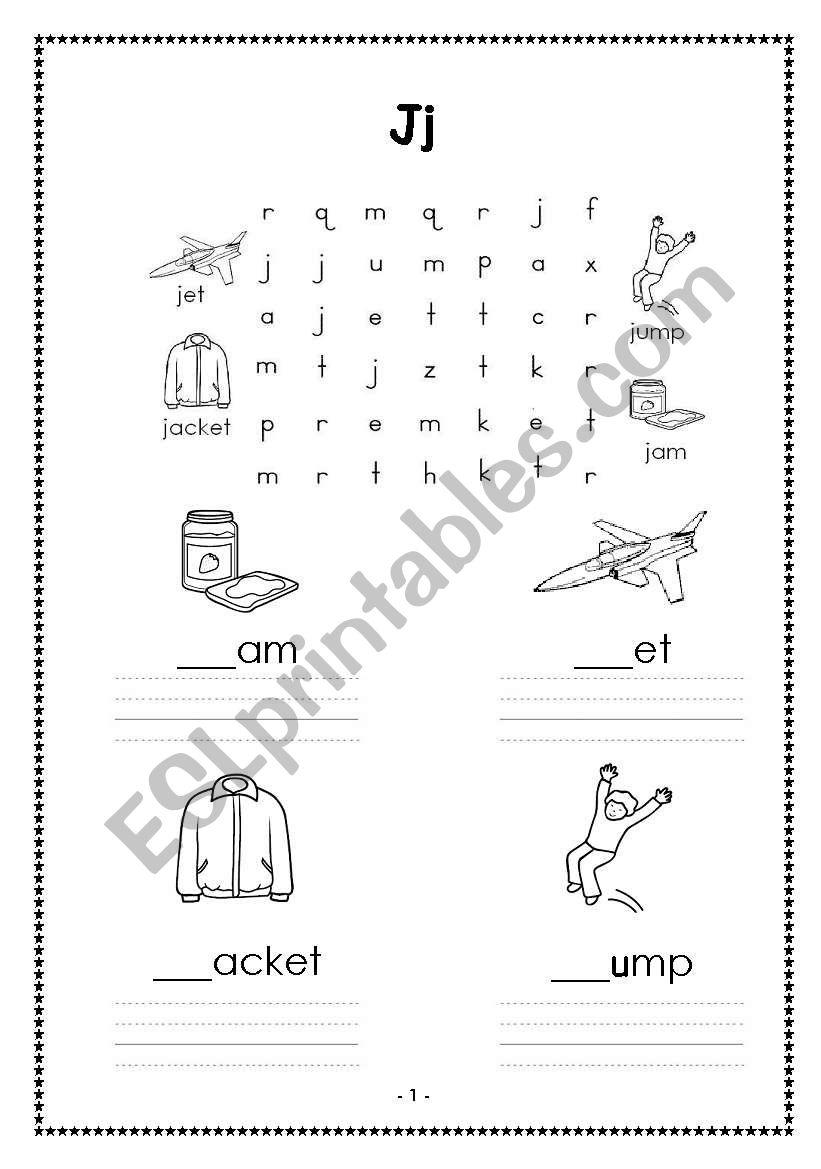 j wordsearch worksheet