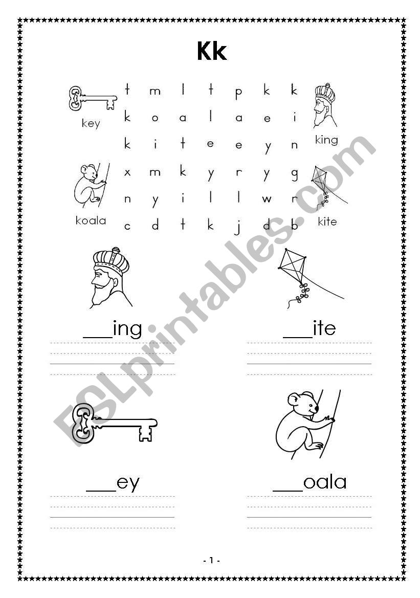 kl wordsearch worksheet