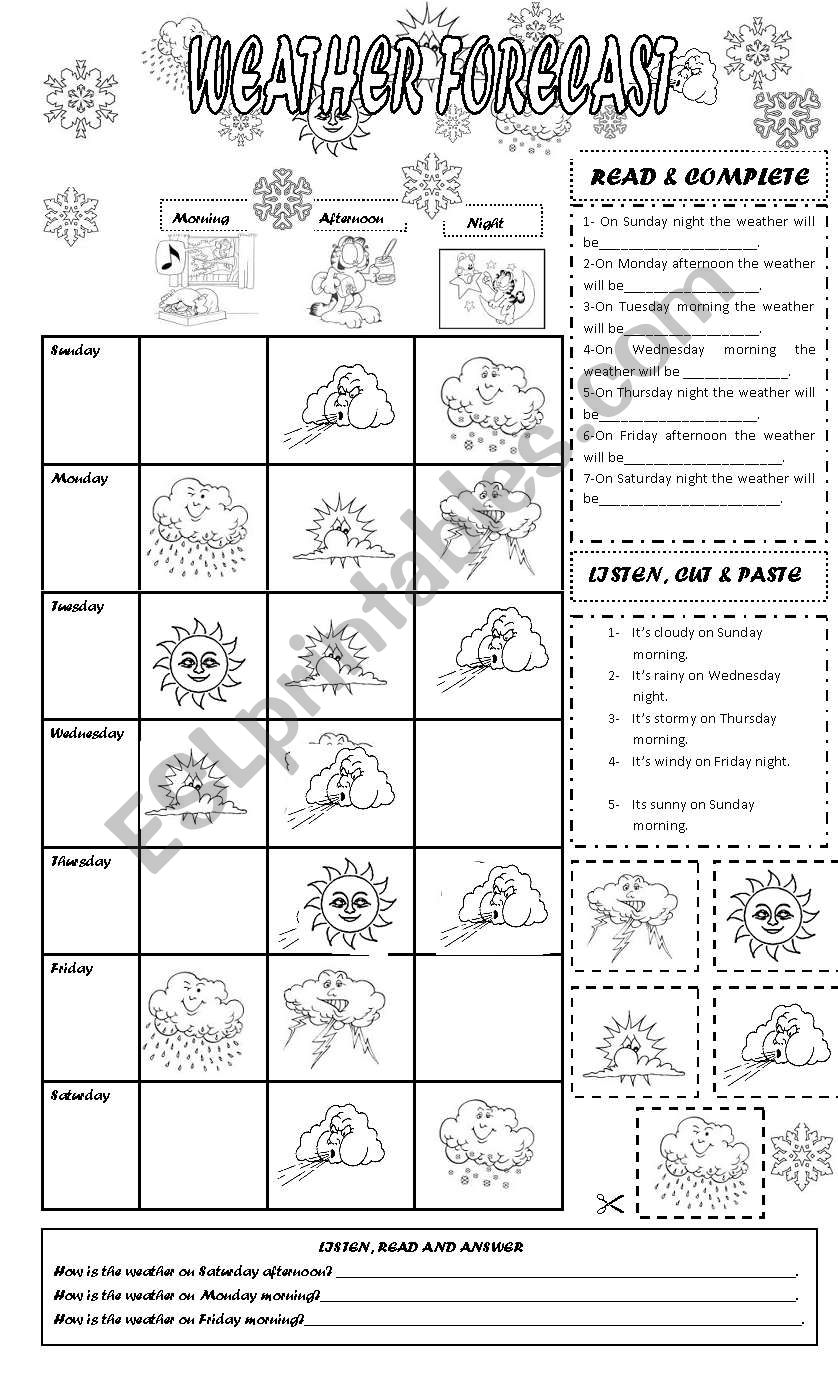 weather report worksheet