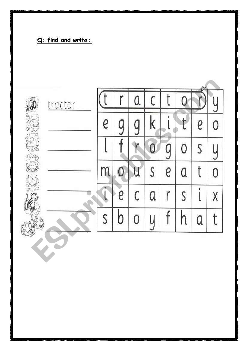 words worksheet