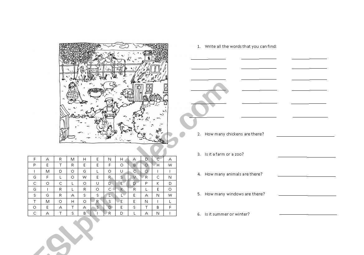 The farm worksheet