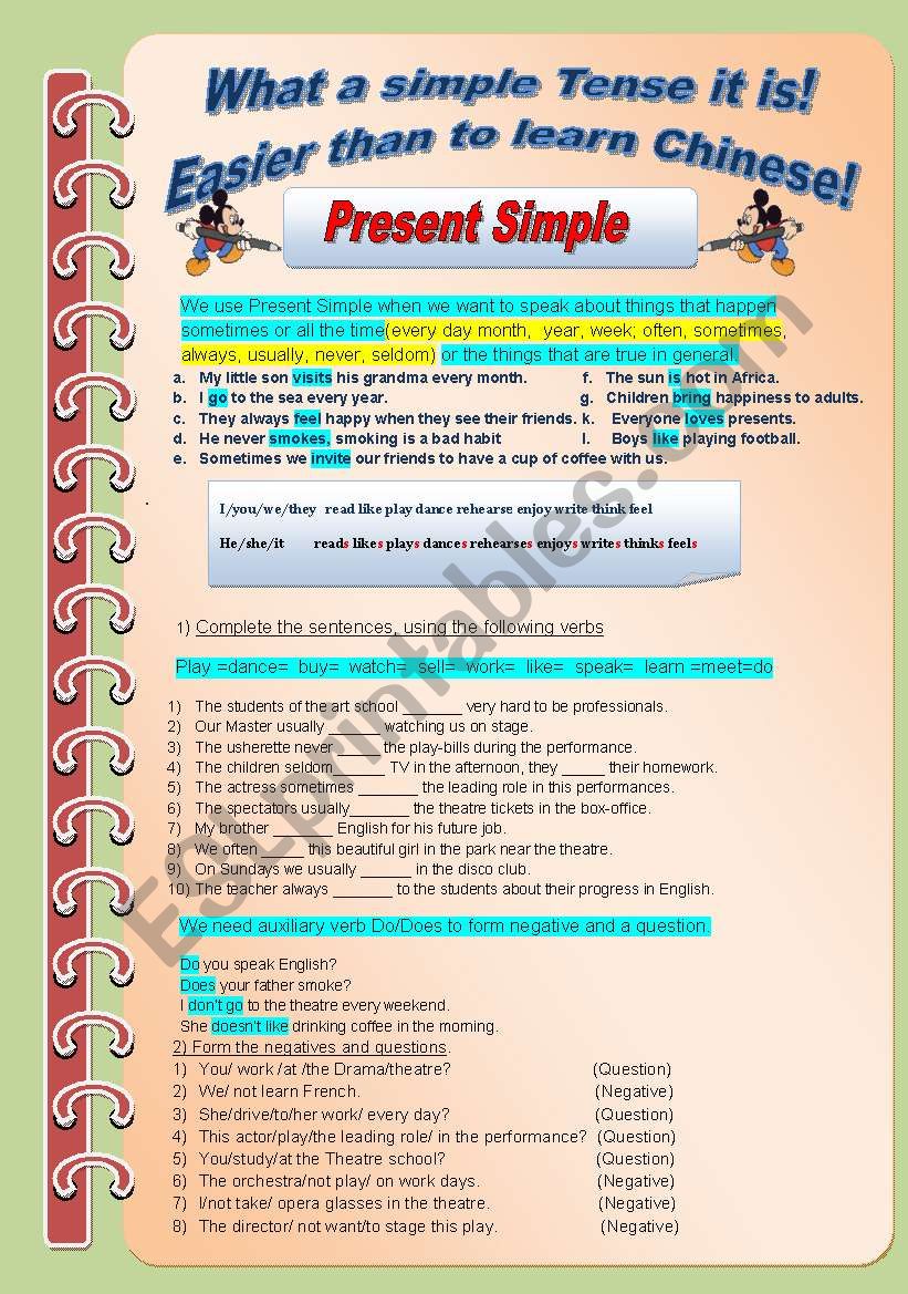 Present Simple worksheet