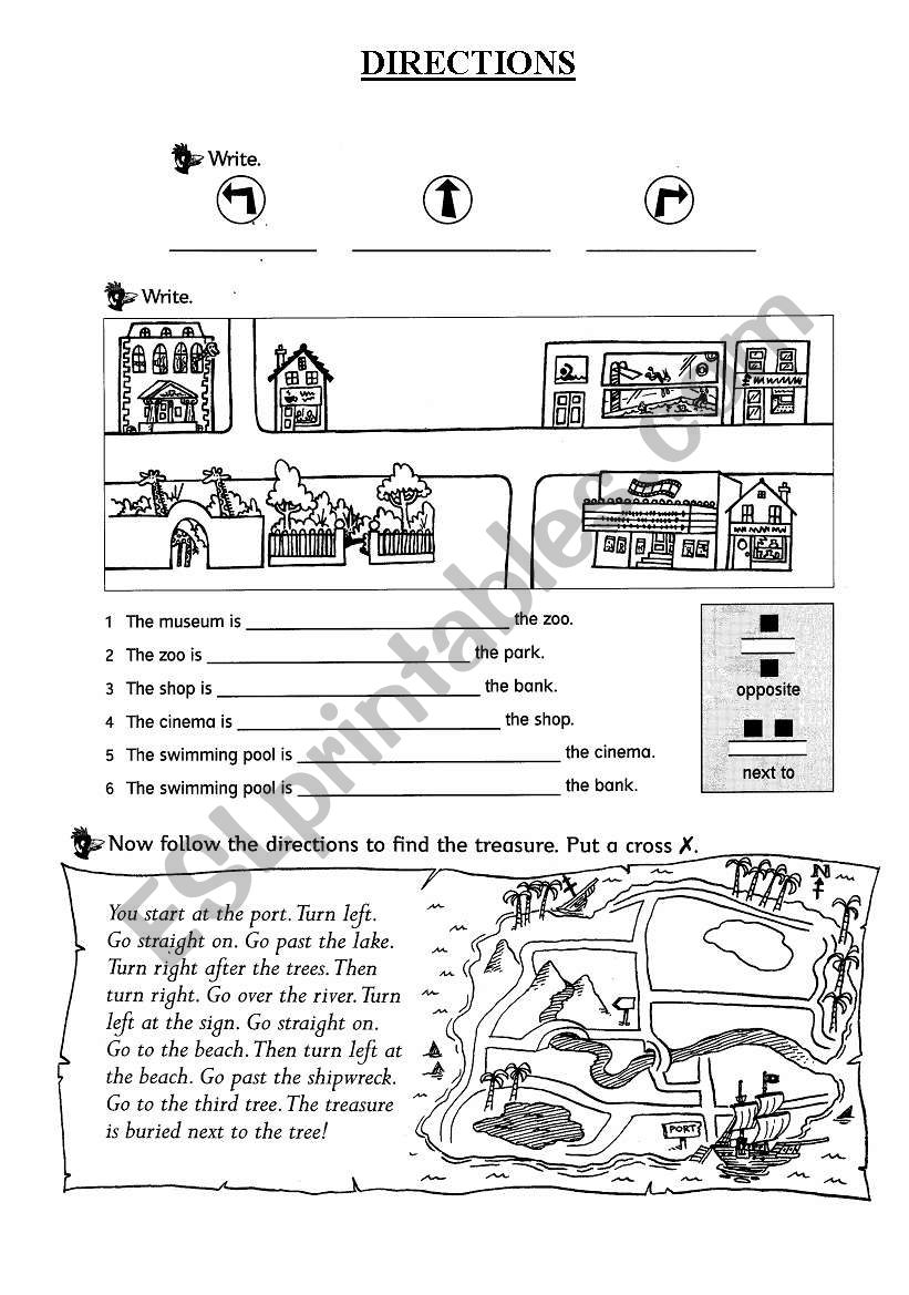 Directions worksheet