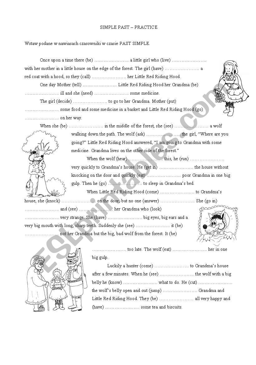 Little Red Riding Hood worksheet