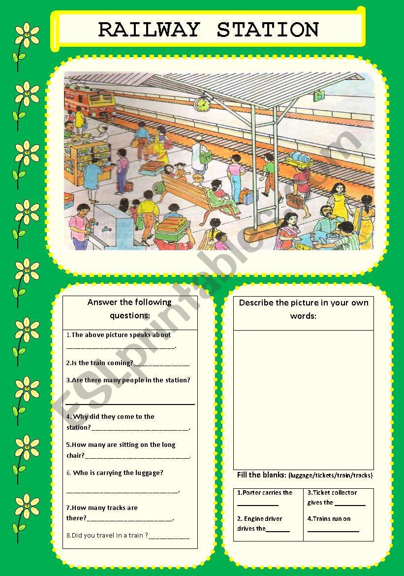 RAILWAY STATION worksheet