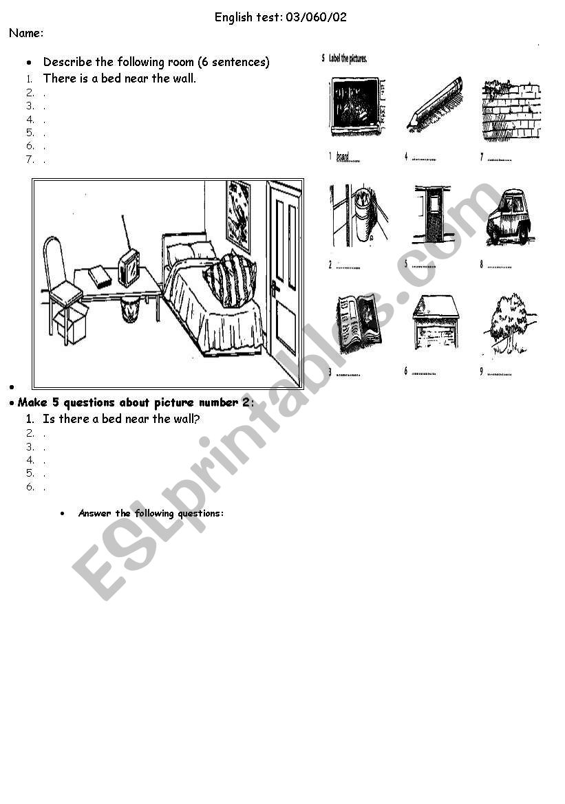 test there is/are worksheet