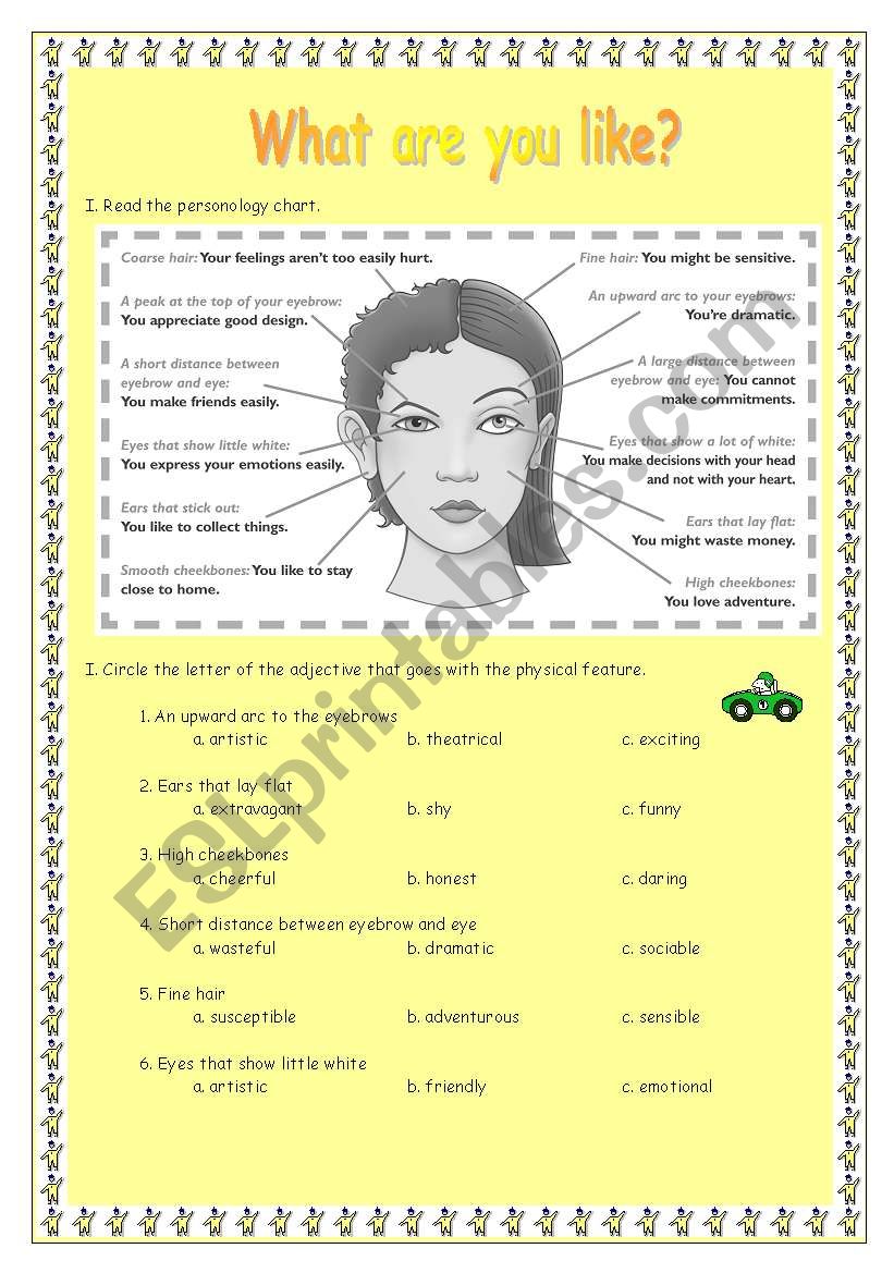 What are you like? worksheet