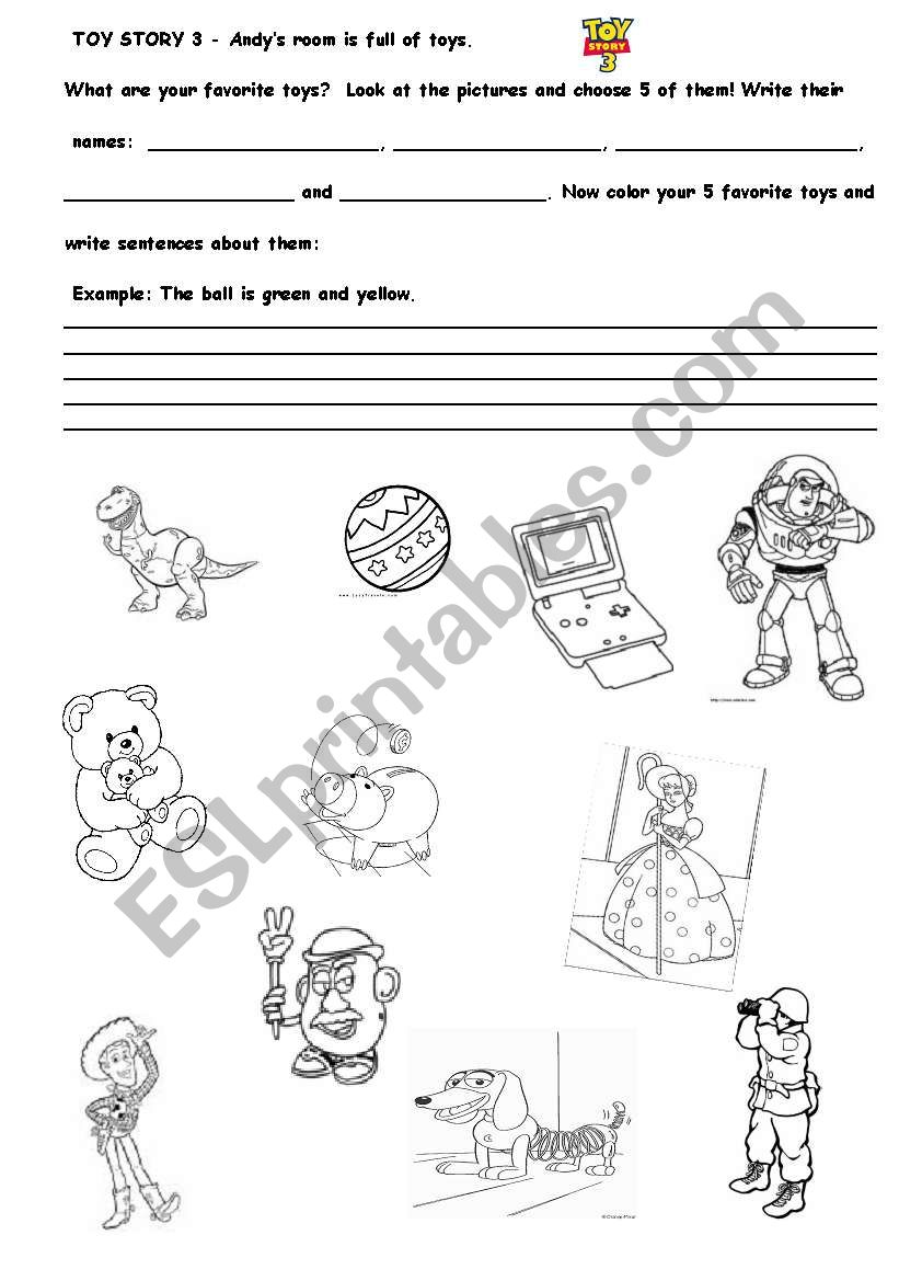 TOY STORE 3 worksheet