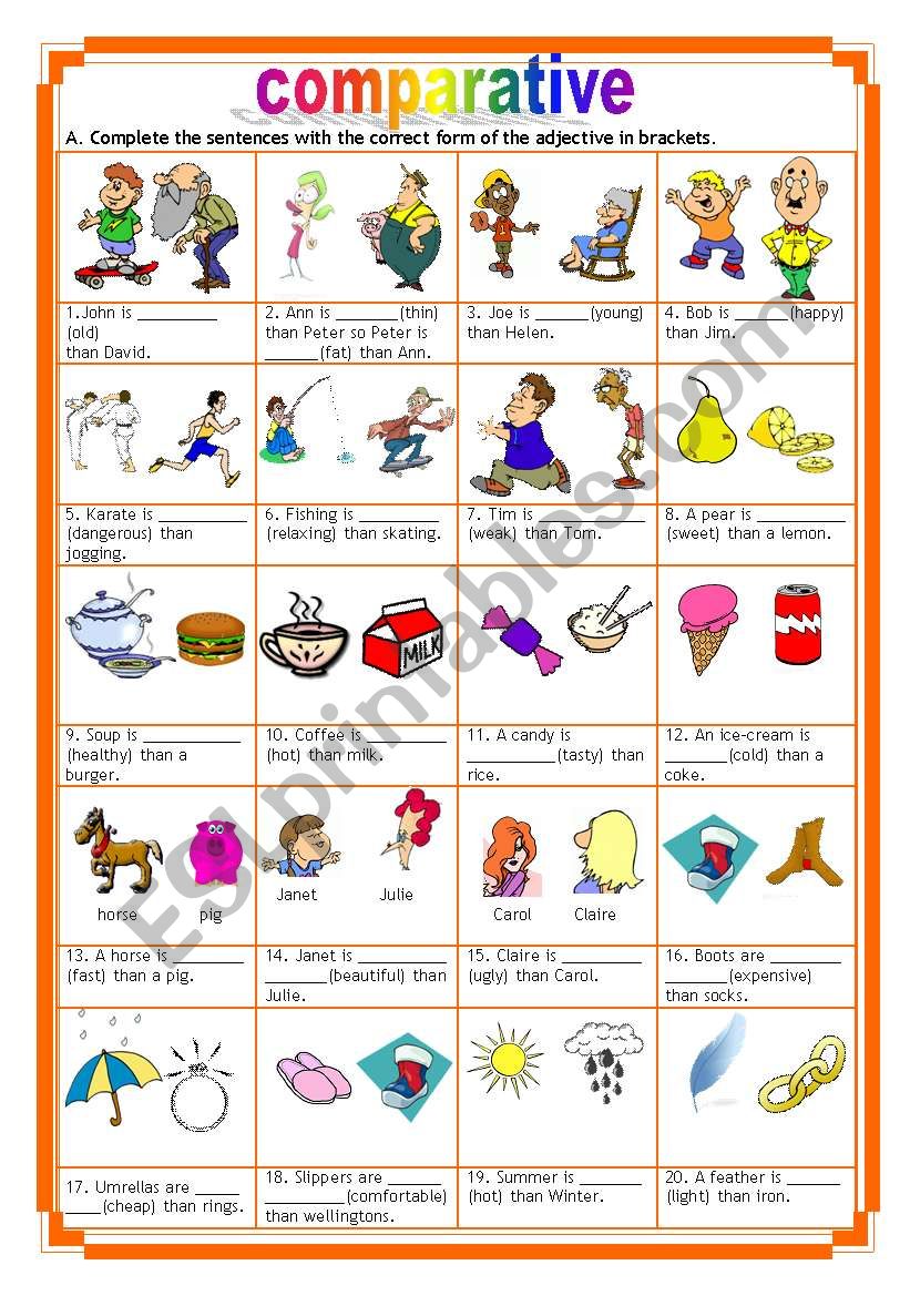 comparative + key (11.06.10) worksheet