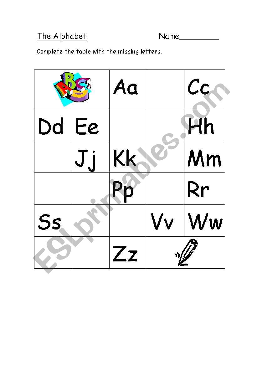 ABC worksheet