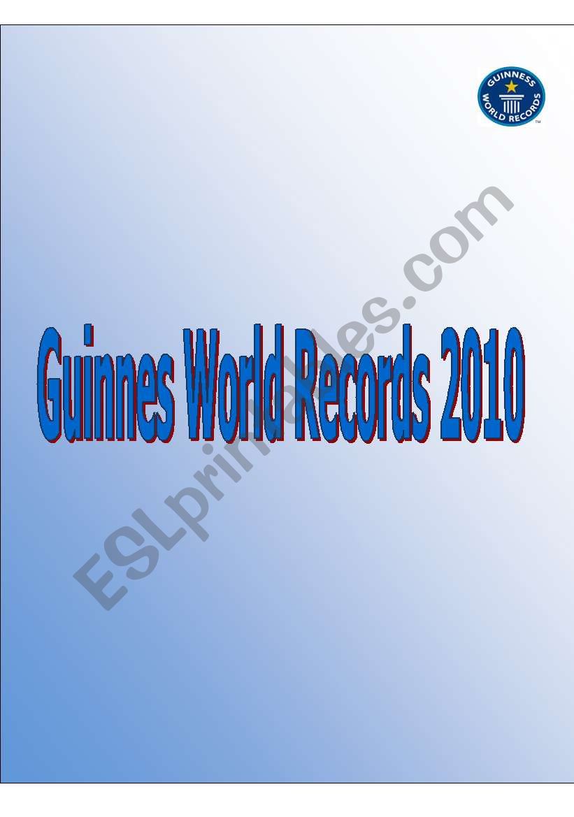 Guinnes World Records 2010 worksheet