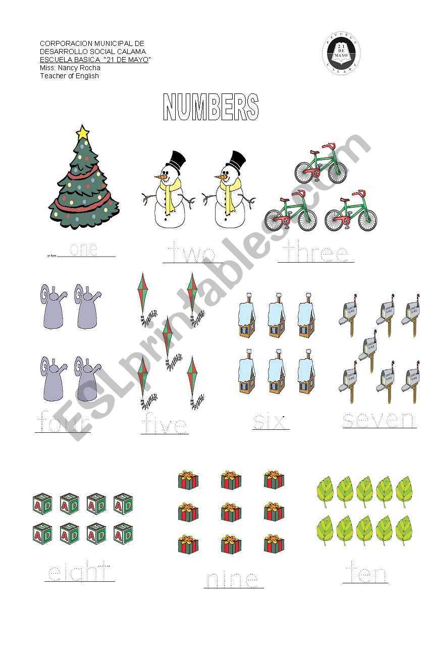 numbers dots worksheet