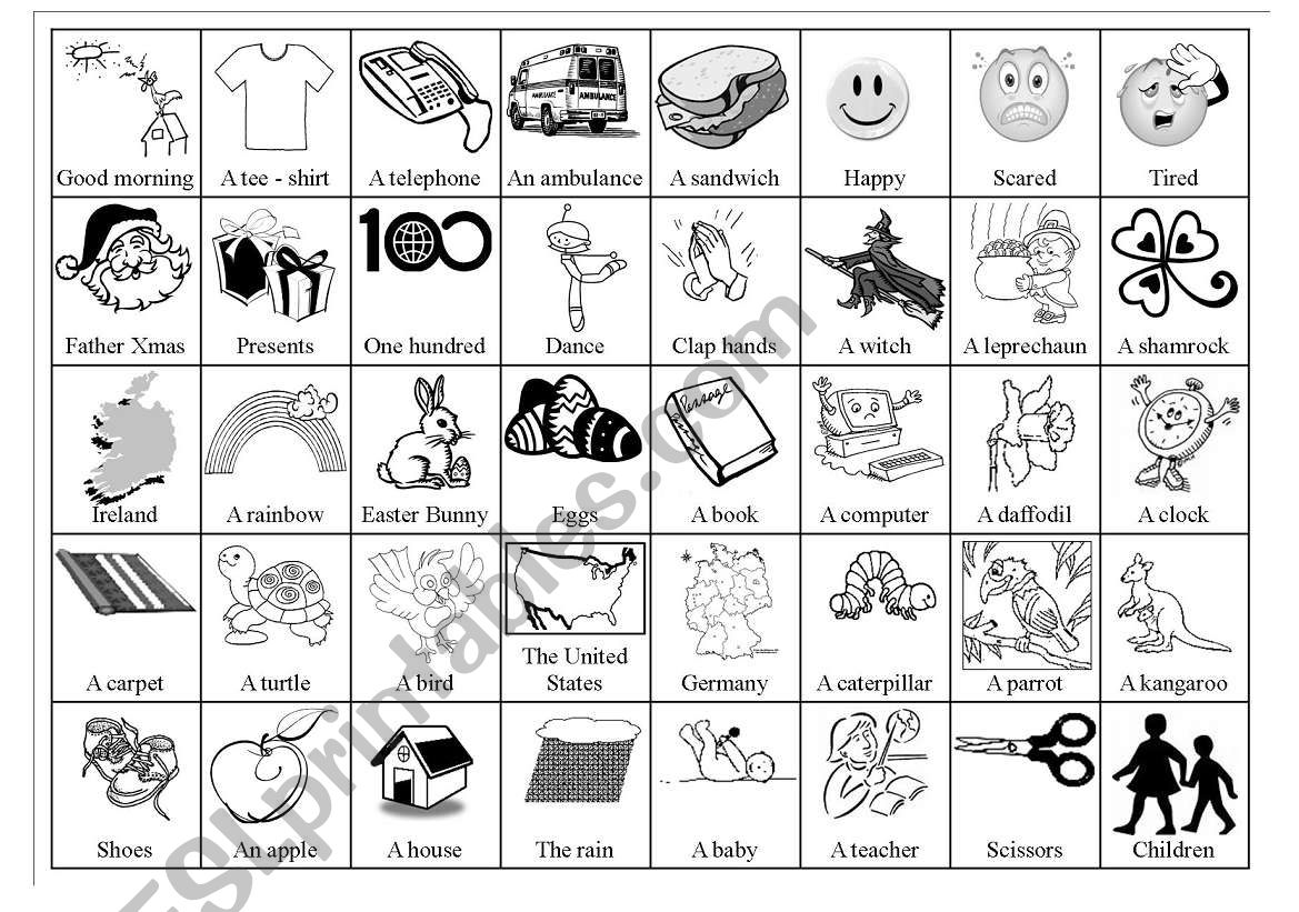 Simple vocabulary  worksheet