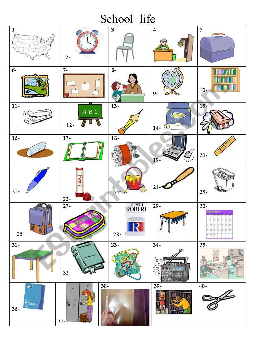 School life (part 1) worksheet