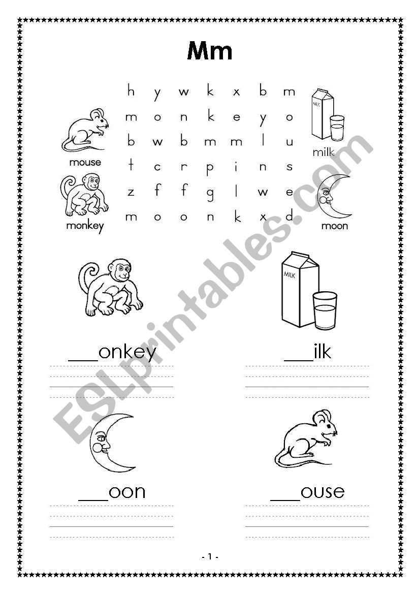 m wordsearch worksheet