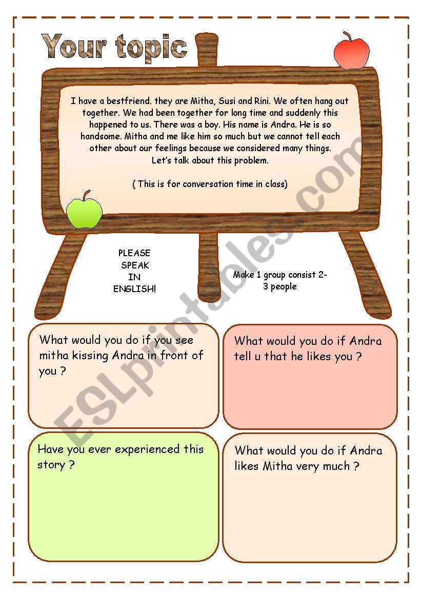 topic for conversation worksheet
