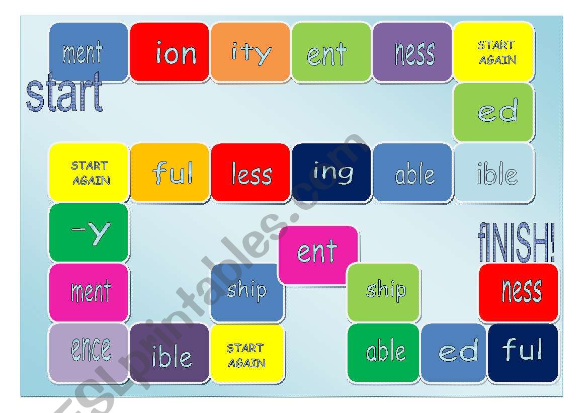 suffixes worksheet