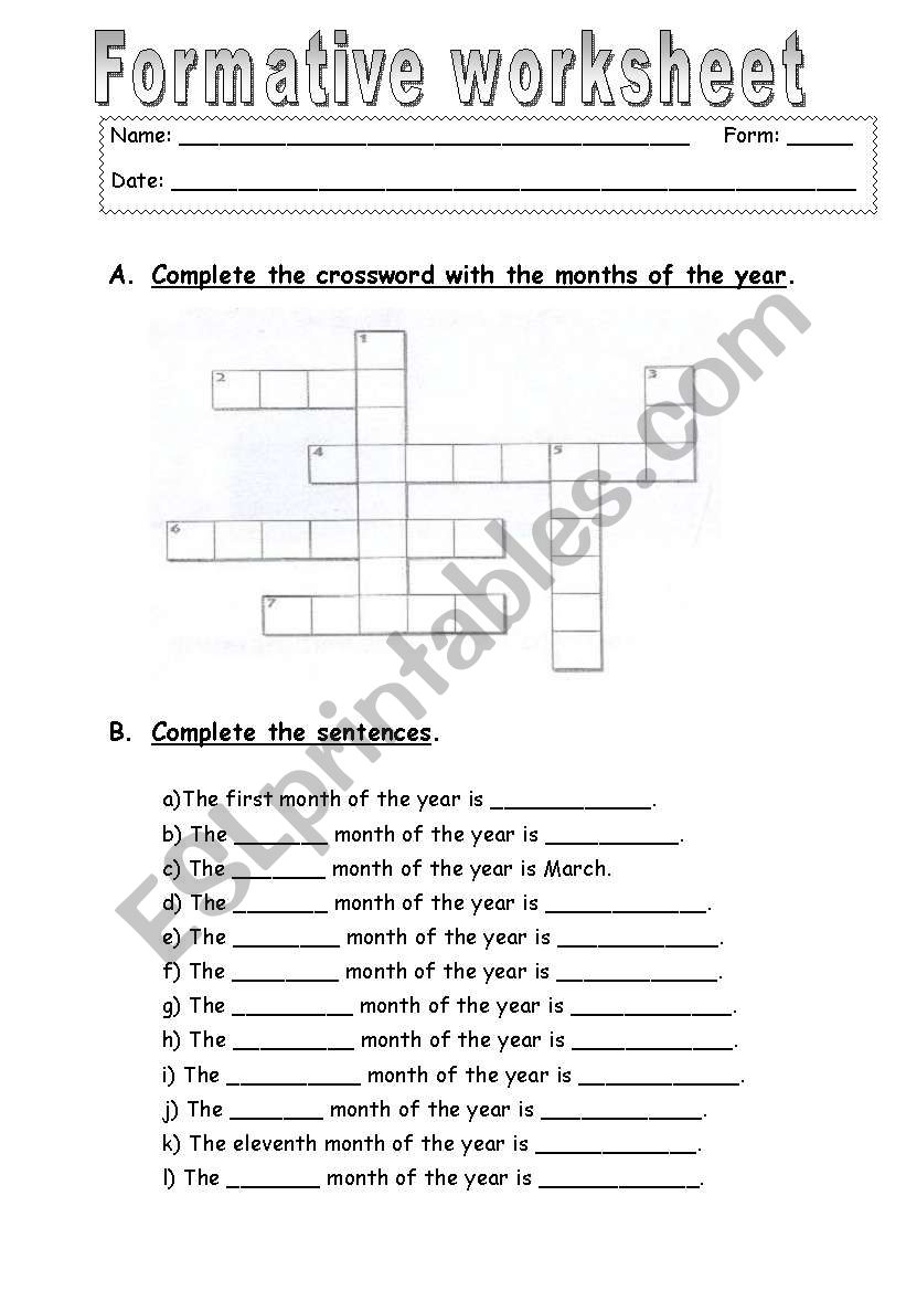 formative worksheet worksheet