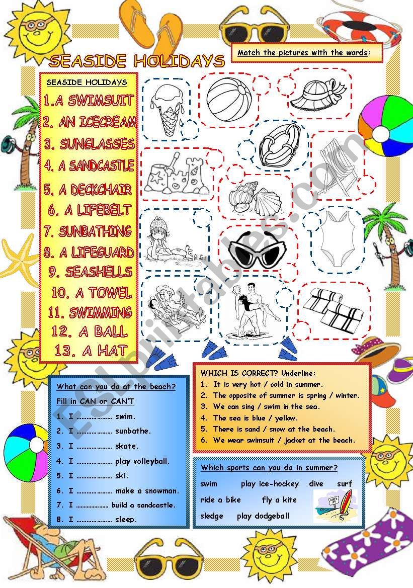 Elementary Vocabulary Series6  Seaside Holidays