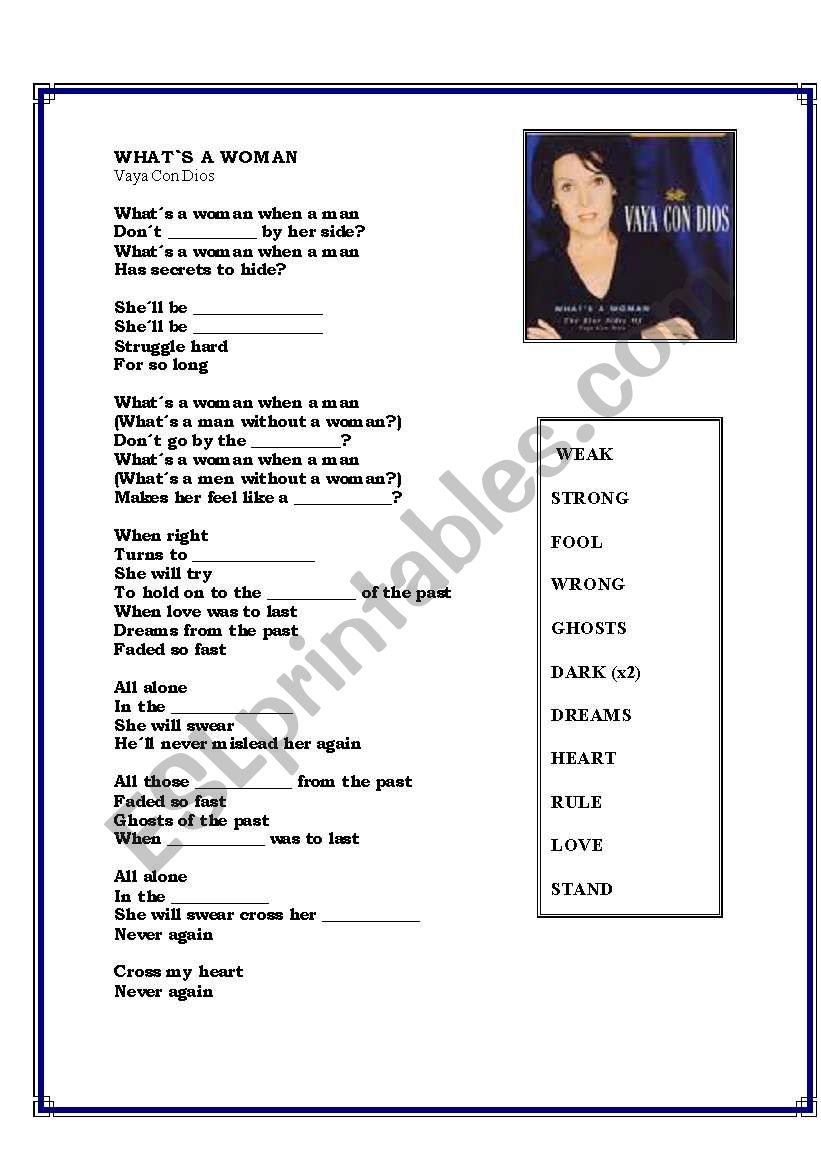 Whats a woman worksheet